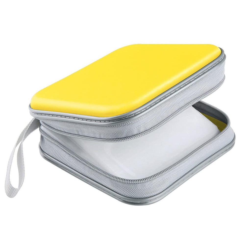 Yellow 36 Disc CD Case Organizer DVD VCD Carry Portable Holder Storage Bag Album