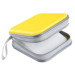 Yellow 36 Disc CD Case Organizer DVD VCD Carry Portable Holder Storage Bag Album