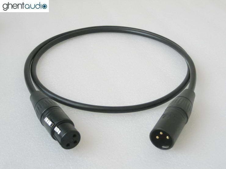A03 (0.5m 1.5ft)—Single Balanced XLR(m/f) 3Pin Canare L-4E6S Audio/Micro Cable