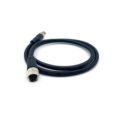1.64ft M8 6 Pins to Female Connector Cable, A Straight Molding Cable Female t…