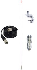 NEW FRANCIS CB 22 CB22 3 FT BLACK CB ANTENNA, 18FT RG58, MIRROR MOUNT, SPRING
