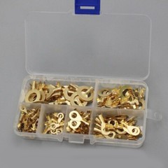 150Pcs None Insulated Rings Terminals for Crimp Solid wire or Stranded wire
