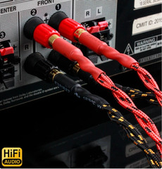 HI-END Pair Speaker Cable Bi-Wire 12 AWG HiFi Loudspeaker Single Wire
