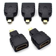 5x Micro HDMI Type D Male To HDMI A Female Cable Adapter Converter Connector