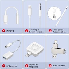USB C to Audio Adapter Fast Charge Data 1Pc iPhone iPad Galaxy Use
