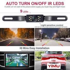 4.3″Car Rear View Mirror Monitor with No1 Bracket Backup Camera License Plate US