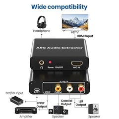 HDMI ARC to RCA Audio Converter and Analog 3.5mm RCA Stereo