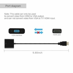 200 x 1080P HDMI Male to VGA Female Video Cable Converter Adapter For PC Monitor