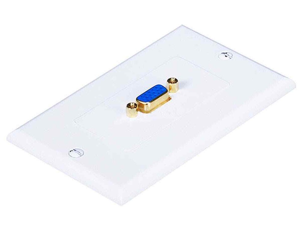 1 Port VGA Wall Plate – Gold Plated PART# 4568