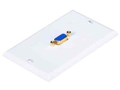 1 Port VGA Wall Plate – Gold Plated PART# 4568