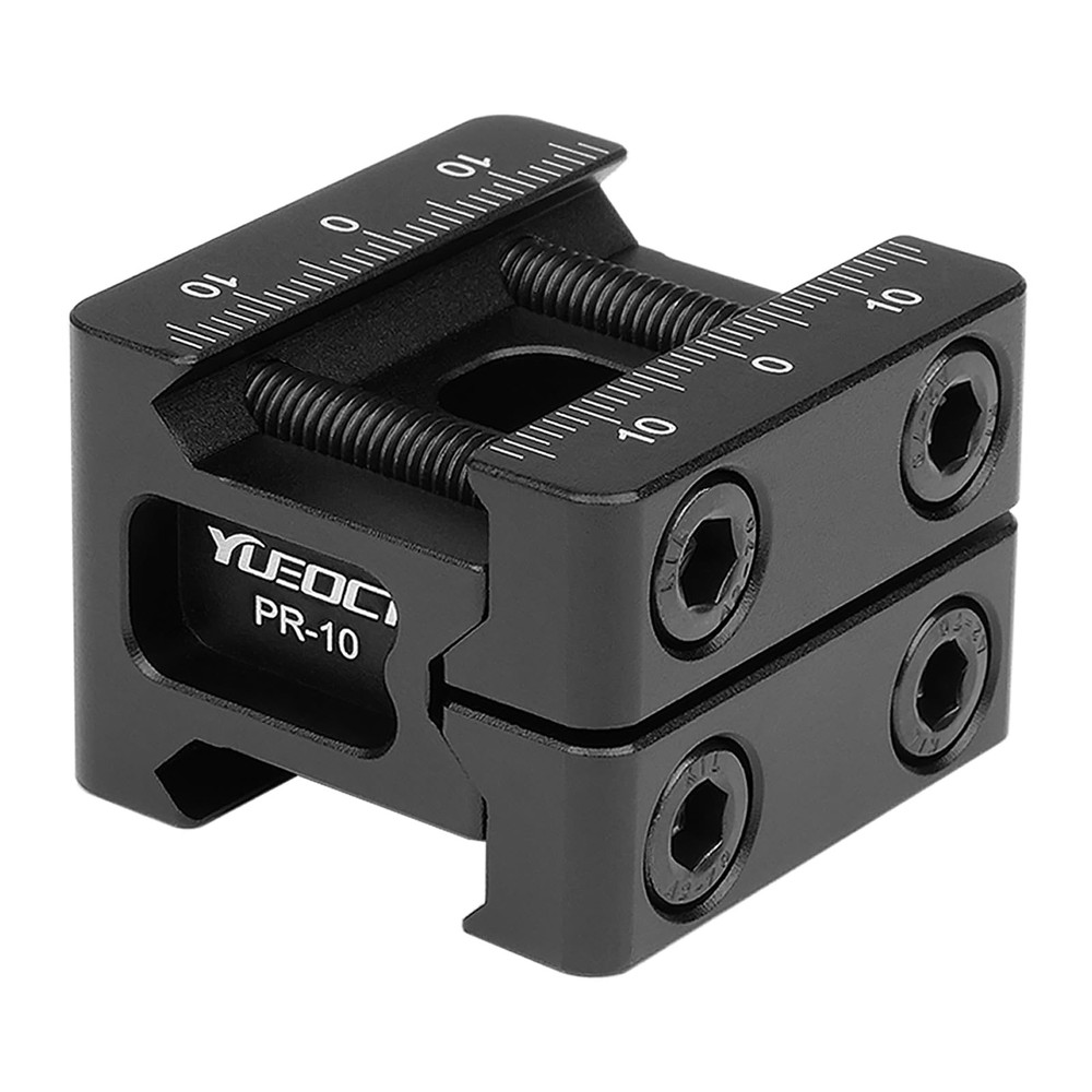 Yueoct Metal Picatinny to 35.5×35.5×25.4mm / 1.4×1.4×1.0in, Black