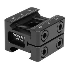 Yueoct Metal Picatinny to 35.5×35.5×25.4mm / 1.4×1.4×1.0in, Black