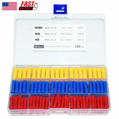 1200Pcs Assortment Insulated Electrical Wire Connectors Crimp Terminals Kit Lot