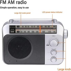 Retekess TR604 AM FM Radio, Portable Radios with Best Reception, AC or D Battery