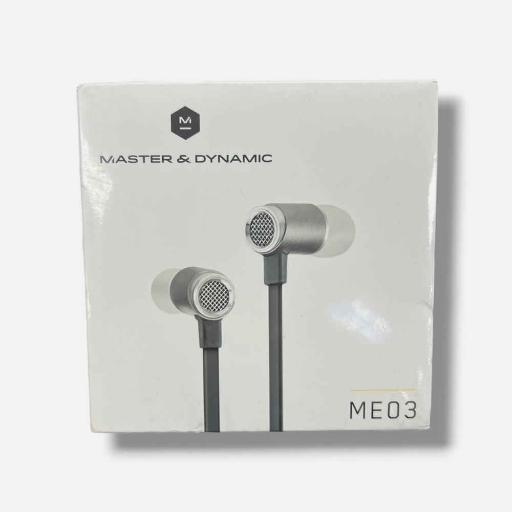 Master & Dynamic Gray ME03′ In-Ear Mic High Performance Earphones Headphones