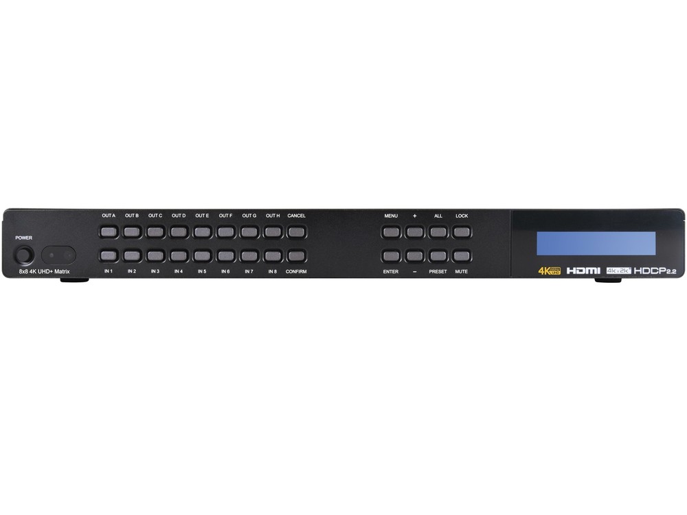 A-NeuVideo ANI-88HDRH 8×8 HDR HDCP 2.2 4K/60Hz HDMI 18G Matrix Switcher Scaler