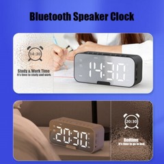 Wireless Bluetooth Speaker Alarm Clock MP3 Player FM Radio Phone Holder Stand US