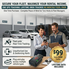 Lifetime OBD GPS Tracker | No Monthly Fees | Plug & Play | Real-Time Car Trackin