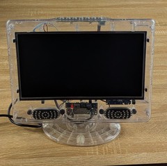 AMPD 13” LED FHD Clear Prison TV SLTV 1320AP HDMI Retro Monitor *Cracked Screen*