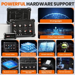 Automotive All System Diagnostic Scanner OBD2 Car Code Reader Scan Tool ABS SRS