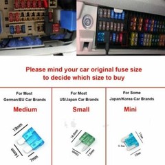 120Pcs Car Motorcycle Mini Low Profile Fuse Box 5 7.5 10 15 20 25 30 AMP ATM APM