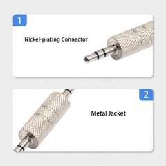 2pcs 3.5mm Stereo Male to 3.5mm Male Headphone Audio Adapter Jack Coupler8710