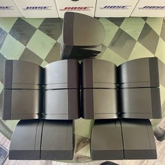 7 Mint Bose Double Cube DoubleShot Speakers 1 Center + 6 Surround Black & Mounts
