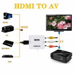 Wholesale Lot 100 x HDMI to AV RCA CVBS Adapter Converter Box HD 1080P HDMI2AV