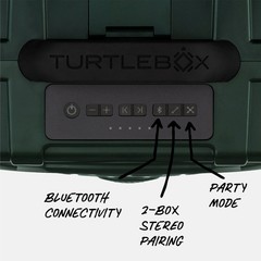 TurtleBox Original Green Waterproof Bluetooth Gen 3 Outdoor Portable Speaker