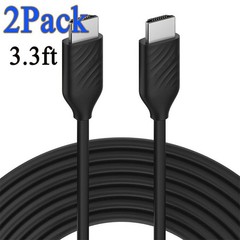 4K HDMI 2.0 Cable 2 Pack 18Gbps 60Hz HDR for MacBook Xbox PS5 UHD TV PC