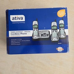 Ativa AD583 3-Handset 5.8GHz Cordless Phone System With Call Waiting/Caller ID