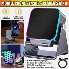 NEW Wireless Induction Speaker 5-in-1 Bluetooth Speaker With Phone Stand