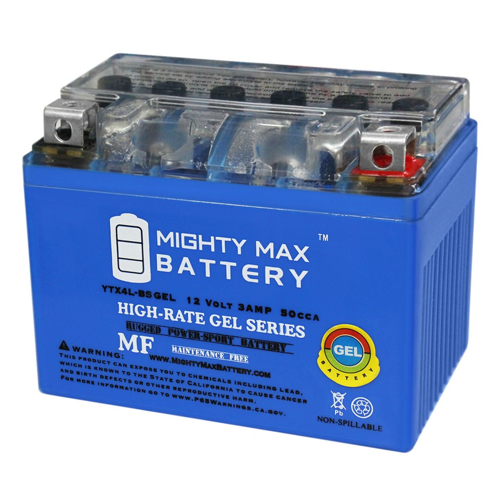 Mighty Max YTX4L-BS GEL Battery for ATV Quad Dirt / Pit Bike 50/70/110/125 CC