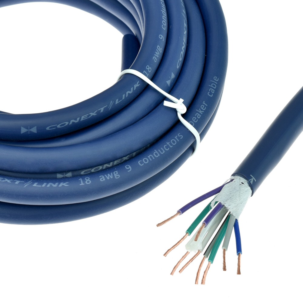 15 FT Feet 9 Multiple Conductor Speed Wire Speaker Cable 18 GA AWG Gauge Trailer