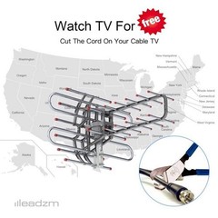150Miles Range Steering TV Antenna 45-860mhz High-Definition Receiving Antenna