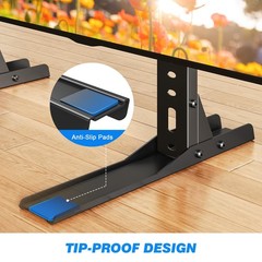 Rfiver Universal TV Stand for 20-70 inch Flat Curved TVs, 20″-70″, Black