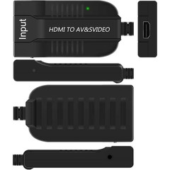 1080P HDMI to Male AV/S Video Adapter – S-Video, HDMI2AV+S CVBS Video Converter