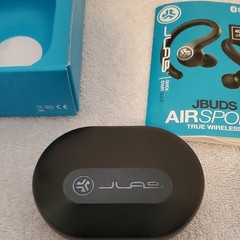 JLab JBuds Air Sport Wireless Bluetooth Ear-hook Earbuds, Touch Controls, Black