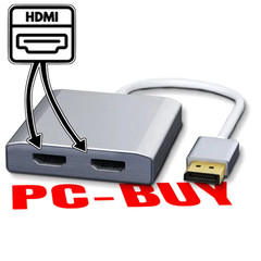Display Port to Dual HDMI | 4K@60Hz | Display Adapter Splitter