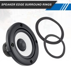 uxcell Black 3 Inch EVA Foam Speaker Edge Surround Rings 3 Inch, black