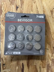 Bevigor CR2450 3V Lithium 12 Pack Button Cell Battery (5 Pack)