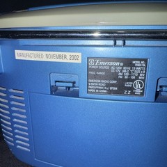 Y2K 2000s Emerson Sky Blue Radio CD Cassette – CASSETTE NEEDS WORK -READ DESC