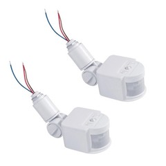 2pcs PIR Motion Sensor Switch Wall Light Switch Delay Time: 5s~8min (Adjustable)