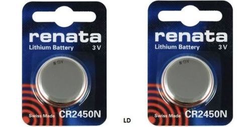CR2450N RENATA WATCH BATTERIES 2450 (2 piece) New packaging Authorized Seller