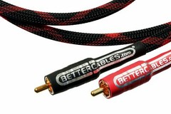 Better Cables Silver Serpent RCA Analog Audio Interconnect Cable Stereo PAIR