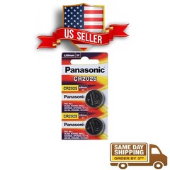 Panasonic CR2025 Battery 3V Lithium Coin Cell 2 pcs CR2025 Batteries exp 2033