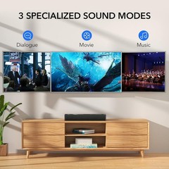 Versatile 60W Compact Soundbar with Night Mode & Dynamic EQ – Perfect for TV