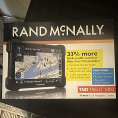 Rand McNally TND Tablet 1050 Truck GPS, 10 in Gorilla Glass, Road Data, Guard