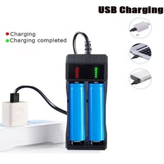 USB Smart Battery Charger For18550 14500 16340 Rechargeable Li-Ion Batteries Lot