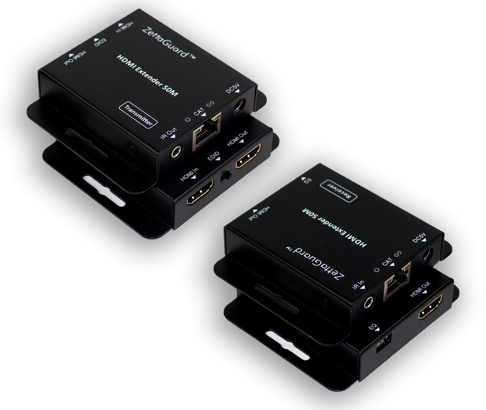 Zettaguard 164-Feet HDMI Extender Over Single Cat5/Cat6 Ethernet Cable